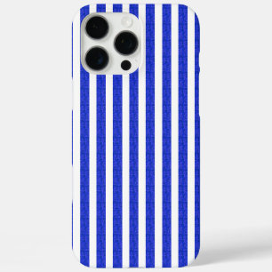 Chic Blue Geometric Stripes  iPhone 16 Pro Max Case