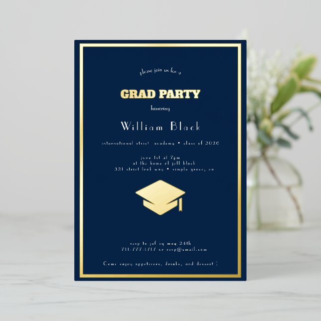  chic   blue & gold grad party (Standing Front)