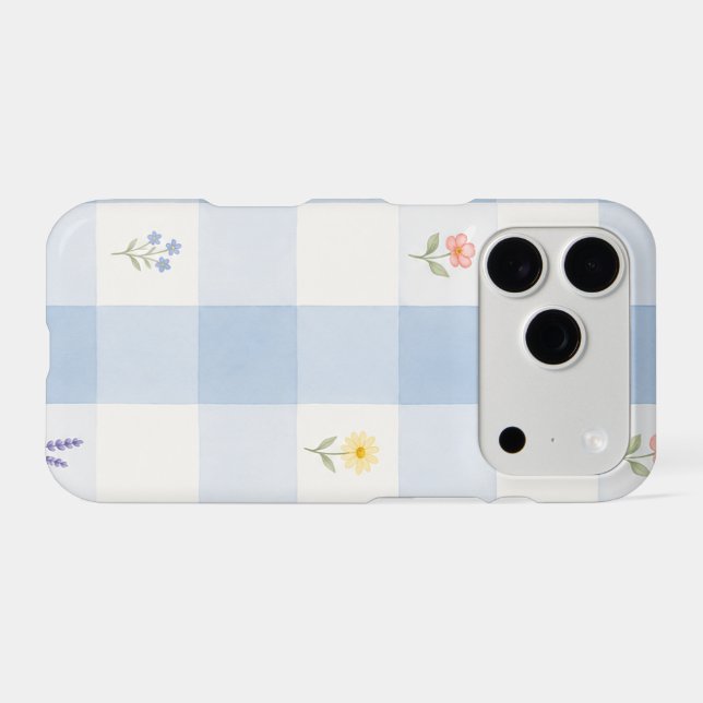 Chic Blue iPhone Case, Stylish Aesthetic Cover  (Back Horizontal)