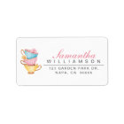 Chic Blue, Pink & Yellow Vintage Stacked Tea cups