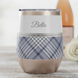 Chic Blue Plaid Luxury Style