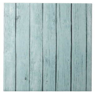 Chic Blue Rustic Wood Tile