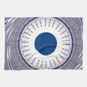 Chic blue tea towel