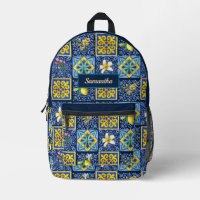 Chic Blue teal Sicilian citrus Mediterranean