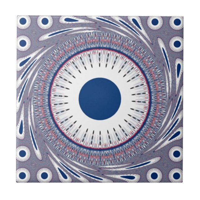 Chic  blue tile (Front)