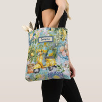 Chic blue turquoise sicilian citrus collage floral