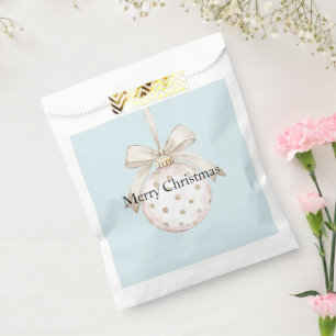 Chic Blue White Dots Bow Ornament Christmas Favour Bags