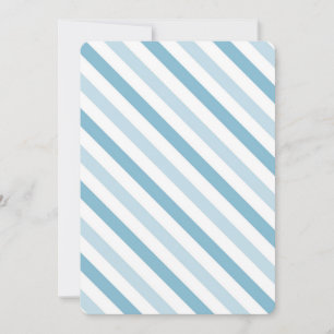 Chic Blue White Stripes Baby Shower Invitation
