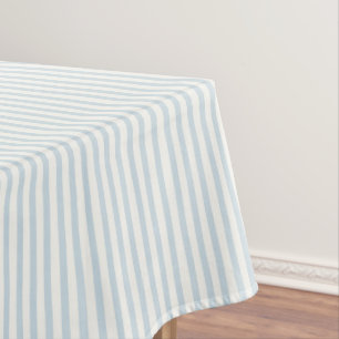 Chic Blue White Stripes Tablecloth