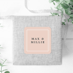 Chic Blush Boutique Square Sticker