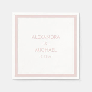 Chic Blush French Inspired Wedding Napkin