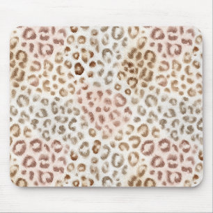 Chic Blush Ivory Leopard Mouse Mat