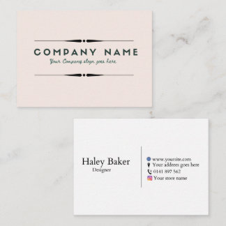 Chic Blush Minimalistic Business Cards