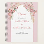 Chic blush peonies pampas boho arch eucalyptus planner<br><div class="desc">Crafting a stylish and enchanting wedding begins with choosing the perfect elements to bring your vision to life. The chic blush peonies combined with the soft texture of pampas grass, and the elegant boho arch draped in fragrant eucalyptus create a truly captivating ambiance for your special day. A planner can...</div>