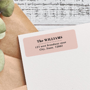 CHIC BLUSH PINK Bold Modern Elegant family name