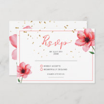 Chic Blush Pink Floral Confetti Frame Wedding