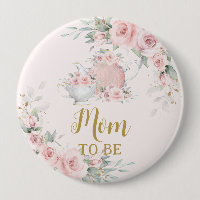Chic Blush Pink Floral High Tea Party Mum to Be