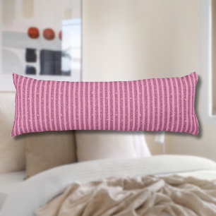 Chic Blush Pink Glitter Style Vertical Stripes Body Cushion