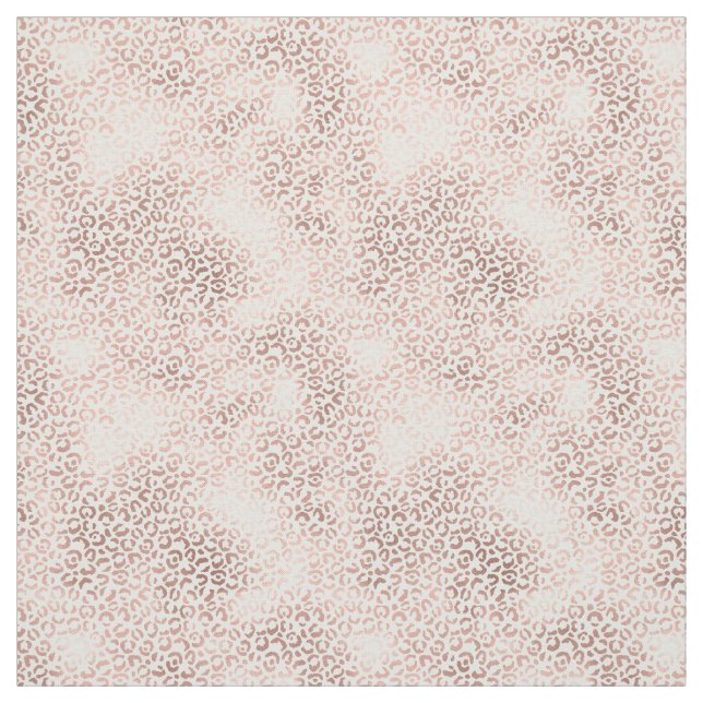 Chic Blush Pink Leopard Print Fabric (Swatch)
