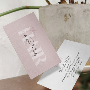 Chic Blush Pink Scissors Hairstylist Minimalist Business Card