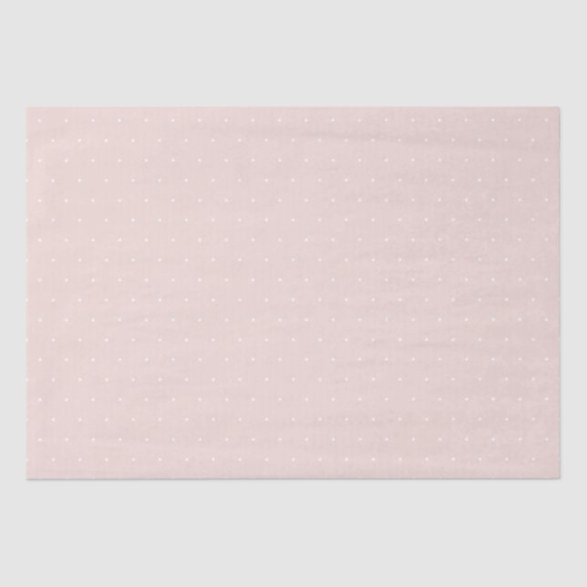 Chic blush pink tiny polka dots pattern cute girly tissue paper (Front)