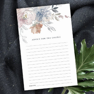 Chic Blush Watercolor Floral Advice For Couple