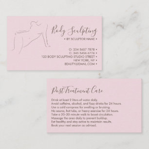 chic Body sculpting Post Pre Treatment Care Business Card