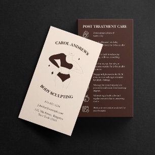 Chic Body Sculpting Post Treatment Care Spa Health Business Card