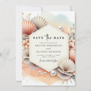 Chic Boho Beach Wedding Save The Date