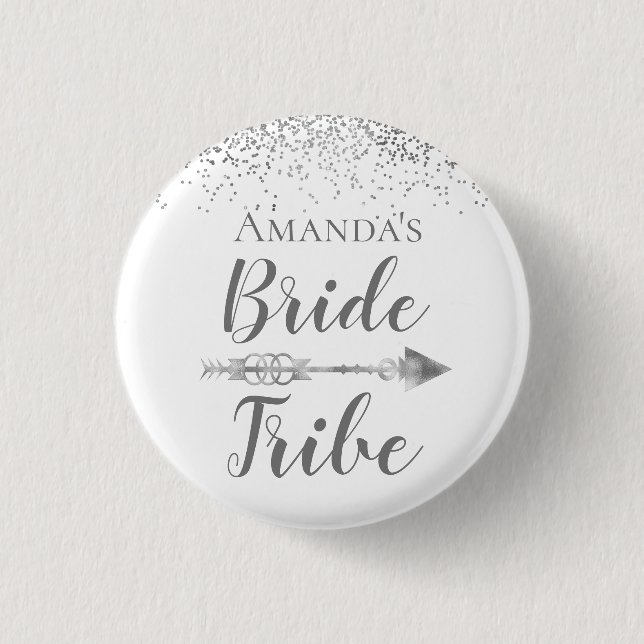 Chic Boho Bride Tribe        3 Cm Round Badge (Front)