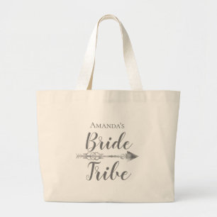 Chic Boho Bride Tribe Personalised Large Tote Bag