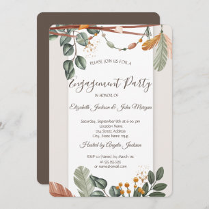 Chic Boho Engagement Invitation