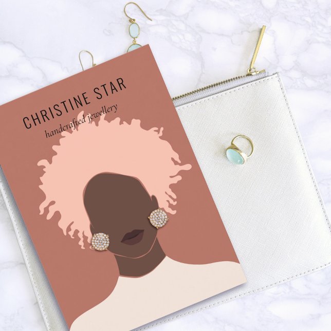 Chic Boho Female Silhouette Earring Display Card (Creator Uploaded)