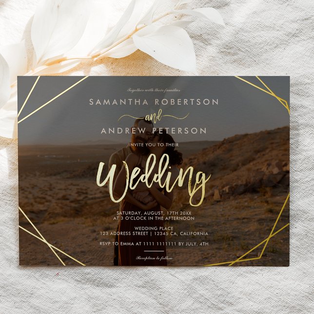 Chic boho frame simple photo script wedding (Creator Uploaded)