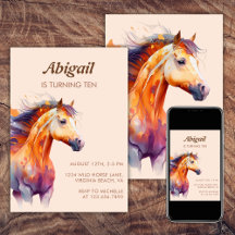 Chic Boho Horse Beige Brown Pony Birthday Party