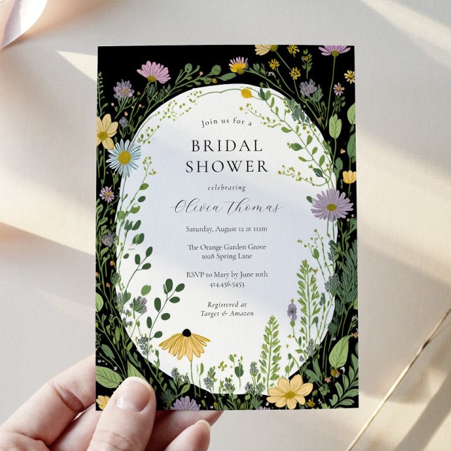 Chic Boho Wildflower Bridal Shower Invitation (Creator Uploaded)