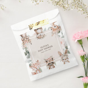 Chic Boho Woodland Animals Baby Shower Favour Bags