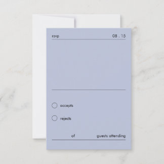 Chic Bold Minimalist French Grey Wedding RSVP Card