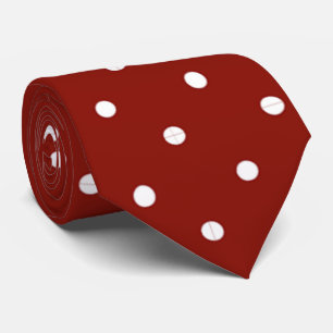 Chic Bold Red Polka Dot Neck Tie