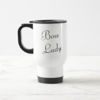Chic Boss Lady Travel Mug with Trendy Lettering 