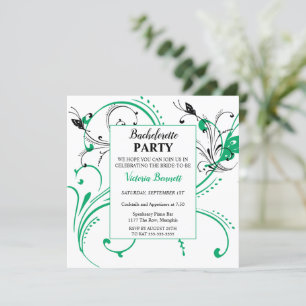 Chic Botanical Bachelorette Party Invitation