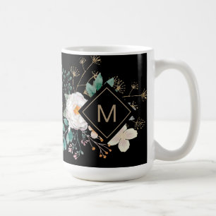 Chic Botanical Monogrammed Coffee Mug