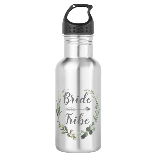 Chic Botanical Watercolor Boho Bride Tribe  710 Ml Water Bottle (Front)