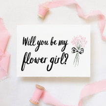 Chic Bouquet Will You Be My Flower Girl Proposal