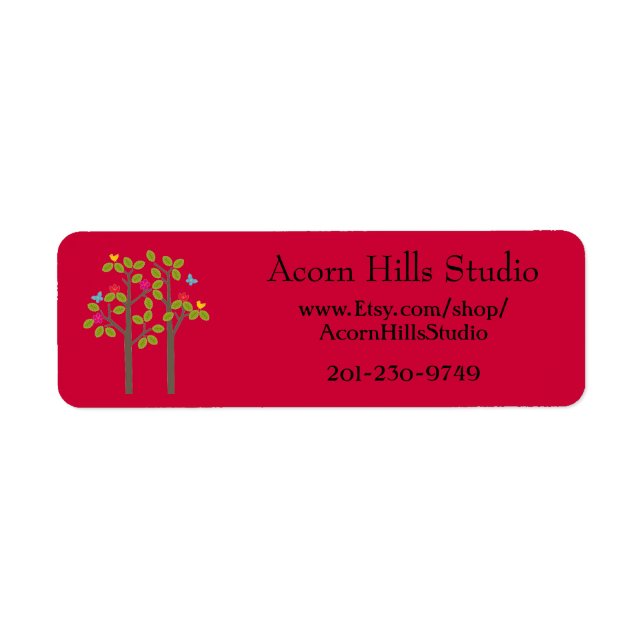 Chic Boutique Red Return Address Label (Front)