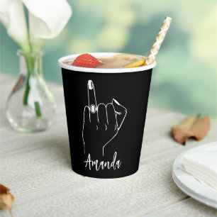 Chic Bridal   Bachelorette Party Ring Paper  Paper Cups