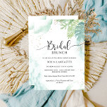 Chic Bridal Shower/Brunch Blue and Green Greenery Invitation<br><div class="desc">Gorgeous Bridal Shower/brunch/ couples shower invitation with elegant blue and green greenery and delicate watercolor stains showcasing your event's details. "Bridal" in modern hand written calligraphy. Ability to change "Brunch" text to "shower", "couples shower"... to suit your event's needs by using the template text box provided. Card's back with delicate...</div>