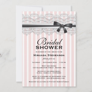 Chic Bridal Shower  Lovely Lace Invitation