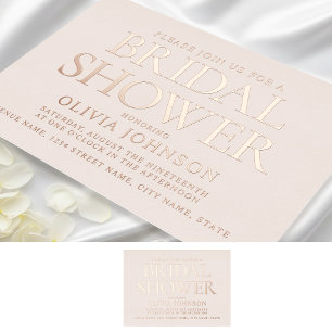 Chic Bridal Shower Photo Pale Pink Rose Gold
