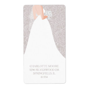 Chic Bridal Shower Taupe Return Address